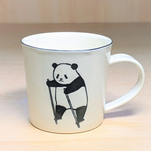 パンダのマグカップ 丸山陶房